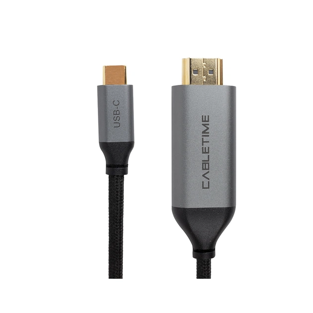Перехідник USB-C to HDMI, 4K, Ultra HD, V2.0 1.8m PowerPlant (CA913350) - зображення 1