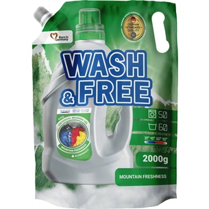 Гель для прання Wash&Free Гірська свіжість Дой-пак 2 кг (4262396144942) зображення 1