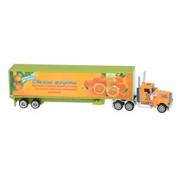 Спецтехніка Same Toy Diecast Тягач с прицепом Апельсин (SQ80911-2Ut-4) - изображение 1