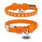 Нашийник для тварин WAUDOG Glamour з QR-паспортом з стразами XXS Ш 9 мм Д 18-21 см помаранчевий (32504) - зменшене зображення 1