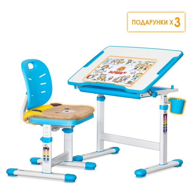 Парта зі стільцем Evo-kids Blue (Evo-06 Ergo BL) - picture 5