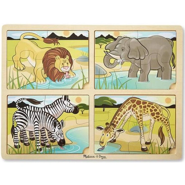 Пазл Melissa&Doug Мега 4 в 1 "Сафарі" (MD9366) - зображення 1