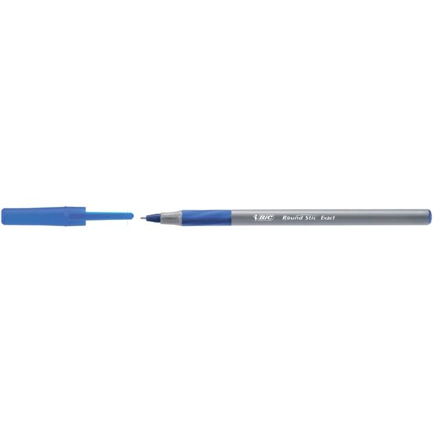 Ручка кулькова Bic Round Stic Exact овальний корпус з гумовим грипом Синя (bc918543) - зображення 1