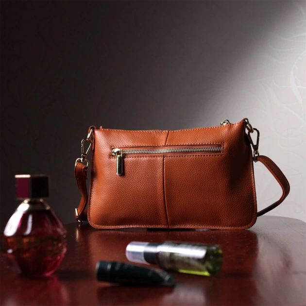 Сумка Vintage З натуральної шкіри Руда (22645) - зображення 11