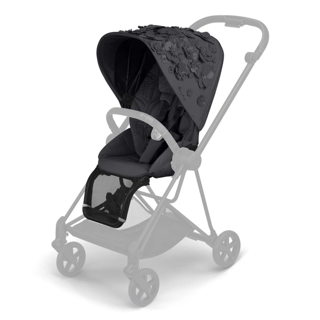 Набір текстилю для коляски Cybex Mios Simply Flowers Grey (521001371) - изображение 1