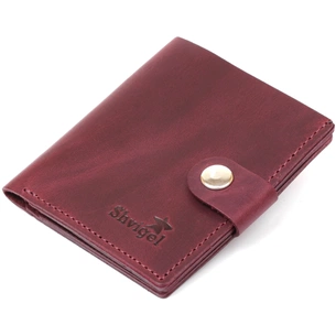 Портмоне Shvigel Шкіряне Вишневе (16478) зображення 1