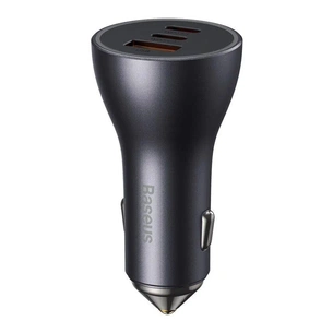 Зарядний пристрій Baseus 1xUSB + 2xUSB-C 65W Golden Contactor Pro dark gray (CGJP010013) зображення 1