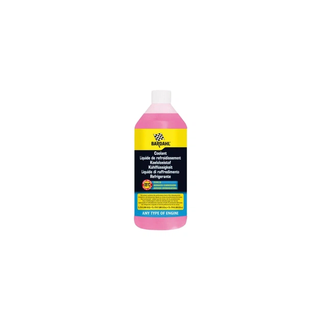 Антифриз BARDAHL G12+ (-35) LIQUIDE DE REFROIDISSEMENT ROUGE червоний 1л (8511) - зображення 1