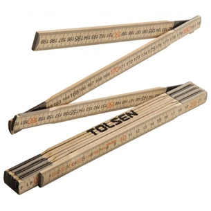 Лінійка будівельна Tolsen розкладна 2 м дерево (35046) зображення 1