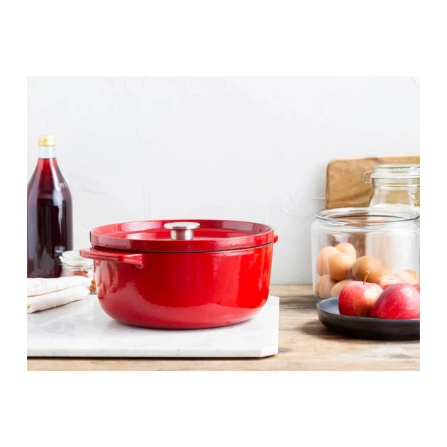 Каструля KitchenAid чавунна з кришкою 5,2 л Червона (CC006060-001) - picture 8