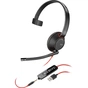 Навушники Poly Blackwire 5210 USB-A/USB-C 3.5 мм Black (8X230AA) - зменшене зображення 1