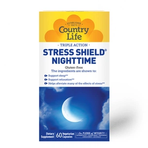 Вітамінно-мінеральний комплекс Country Life Комплекс для Здорового Сну, Stress Shield, 60 вегетаріанськи (CLF5042) зображення 1