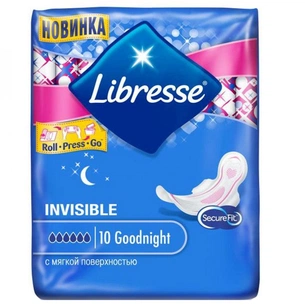 Гігієнічні прокладки Libresse Ultra Goodnight Soft 10 шт (7322540581171) зображення 1