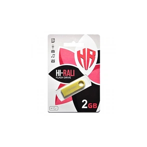 USB флеш накопичувач Hi-Rali 2GB Shuttle Series Gold USB 2.0 (HI-2GBSHGD) зображення 1
