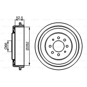 Гальмівний барабан Bosch 0 986 477 067 зображення 1