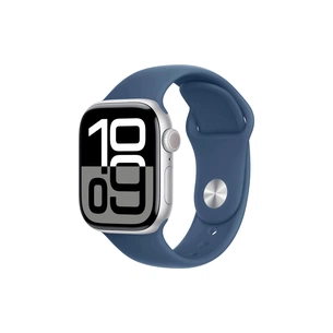 Смарт-годинник Apple Watch Series 10 GPS 42mm Silver Aluminium Case with Denim Sport Band - S/M (MWWA3QH/A) изображение 1