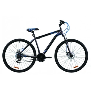 Велосипед Discovery 29" RIDER AM DD рама-21" St 2020 сіро-чорний з синім (OPS-DIS-29-084) зображення 1