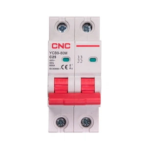 Автоматичний вимикач CNC YCB9-80M 2P C25 6ka (NV821518) зображення 1