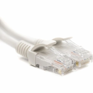 Патч-корд 0.5м, UTP, cat.5e, CU, white PowerPlant (CA911530) зображення 1