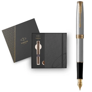 Ручка пір'яна Parker SONNET 17 Stainless Steel GT  FP F + блокнот Parker + подар.упаковка GIFT24 (84 111b24) зображення 1