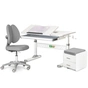 Парта з кріслом ErgoKids (L) Grey + тумба (TH-310 + Y-412 Lite + BD C3_GREY) - зменшене зображення 1