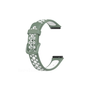 Ремінець до фітнес браслета BeCover Vents Style для Huawei Band 7/Honor Band 7 Green-White (709443) зображення 1
