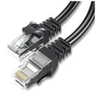 Патч-корд 10м UTP cat 6 RJ45 TopSpeed Ethernet Flat Cable Black Essager (EXCWXB-JSF01) - зменшене зображення 1