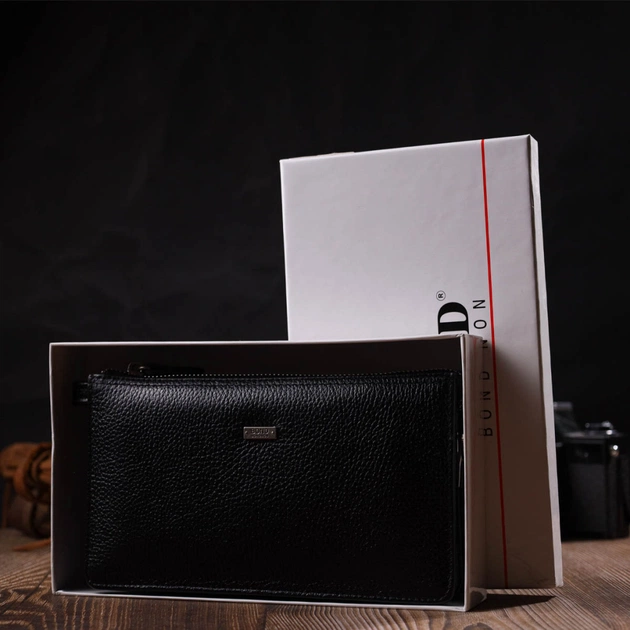 Кошелек Bond Accessories На два отделения из натуральной кожи флотар Черная (22047) - изображение 10