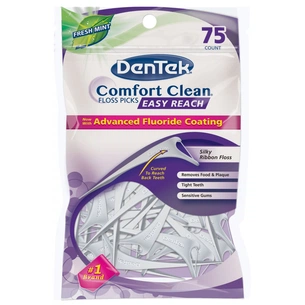Флос-зубочистки DenTek Комфортне очищення Задні зуби 75 шт. (047701000892) изображение 1
