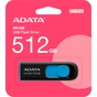 USB флеш накопичувач ADATA 512GB AUV 128 Black/Blue USB 3.2 (AUV128-512G-RBE) - зменшене зображення 4