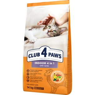 Сухий корм для кішок Club 4 Paws Premium що мешкають у приміщенні "4в1" 14 кг (4820215369473) зображення 1