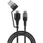 Кабель 4smarts 310 USB + USB Type-C - USB Type-C (M/M), 1.5 м, Black (4250774954856) - уменьшенное изображение 1