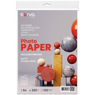 Папір Barva A4, 220 г/м2, Everyday, Laser, matt double-sided 100 с (LP-LBE220-460) picture 1
