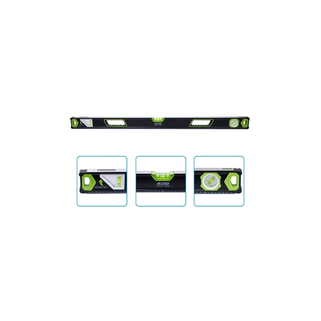 Уровень Alloid Pro, 100см, 3 капсулы, с магнитом, боковое окно (LD-007100) - изображение 1