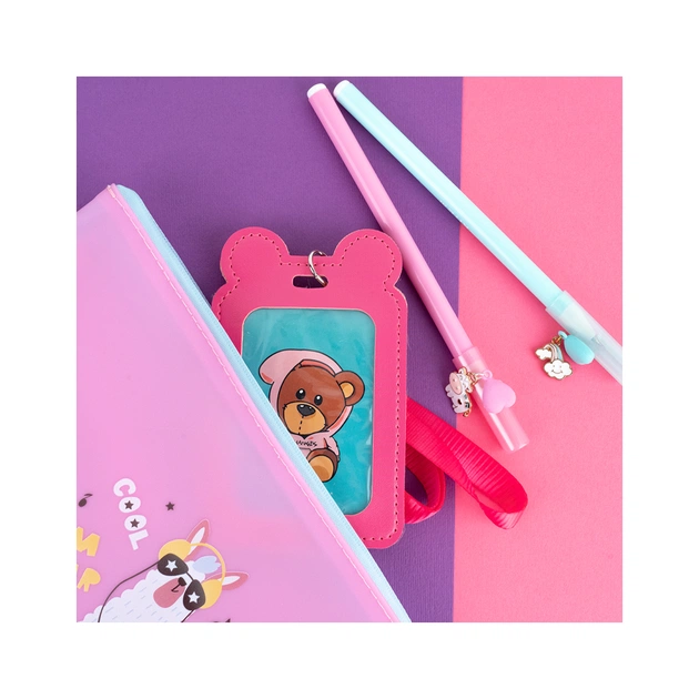 Бейдж Kite вертикальний на шнурку, фуксія (K24-296-4) - picture 6