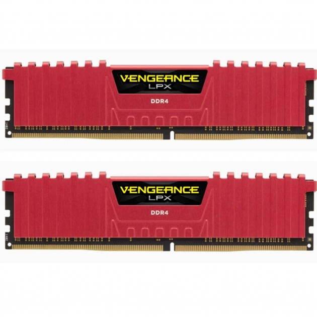 Модуль пам'яті для комп'ютера DDR4 32GB (2x16GB) 2400 MHz Vengeance LPX Red Corsair (CMK32GX4M2A2400C14R) - изображение 1