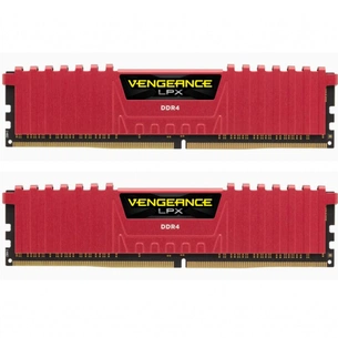 Модуль пам'яті для комп'ютера DDR4 32GB (2x16GB) 2400 MHz Vengeance LPX Red Corsair (CMK32GX4M2A2400C14R) зображення 1