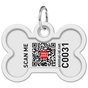 Адресник для тварин WAUDOG Smart ID з QR паспортом "Прапор", кістка 40х28 мм (0640-0229) - зменшене зображення 3