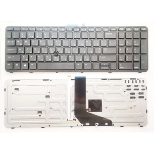 Клавіатура ноутбука HP ZBook 15 G1/G2, 17 G1/G2 чорна з чорною рамкою, ТП та підсвіткою (A46162) зображення 1