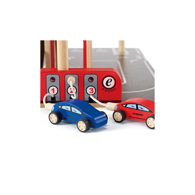 Автотрек Hape дерев'яний з паркінгом та вертолітним майданчиком (E3002) - picture 4