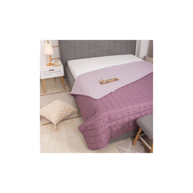 Покривало Viluta стьобане двустороннє Дует Пудрова троянда 210х240 (duet_pudtroyanda_210x240) - picture 3