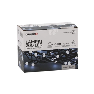 Гірлянда Chomik Кульки-змійка 200 LED 16 м, холодний білий, IP44, від мережі (5900779880153) зображення 1