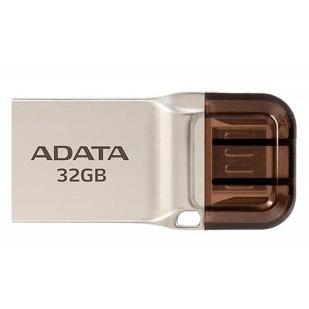 USB флеш накопичувач ADATA 32GB UC360 Golden USB 3.1 OTG (AUC360-32G-RGD) - зображення 1