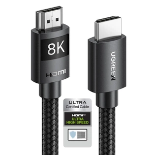 Кабель мультимедийный HDMI M to HDMI M 10.0m 8K60Hz 48Gbps braided Ugreen (95966) изображение 1