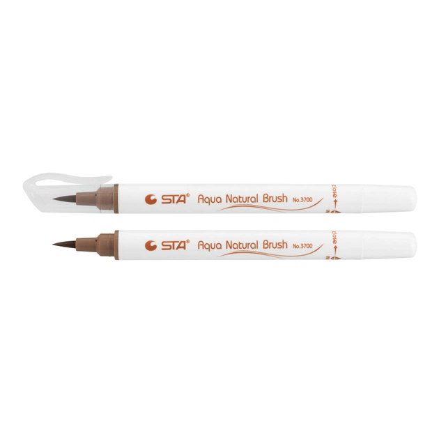 Художній маркер STA пензлик акварельний AQUA NATURAL BRUSH 3700, горіховий (STA3700-49) - зображення 1