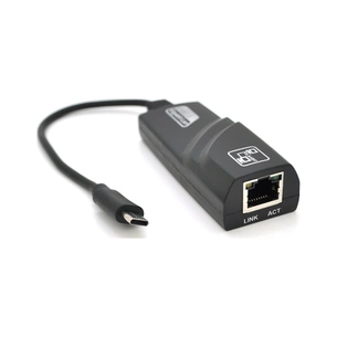 Перехідник USB-C to RJ45 1000Mbps black Voltronic (Type-C- Rj-45.G/25849) зображення 1