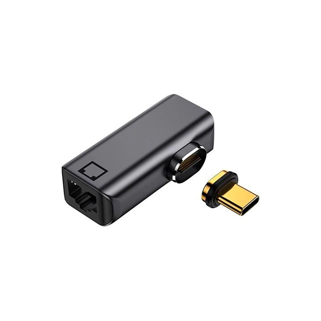Перехідник USB-C to RJ45 Ethernet 1000Mbps PowerPlant (CA914296) - зображення 1