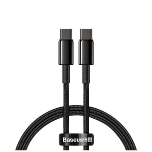 Дата кабель USB-C to USB-C 1.0m 100W black Baseus (CATWJ-01) зображення 1