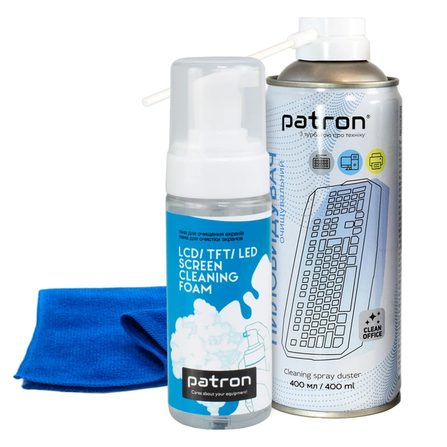 Универсальный чистящий набор Patron spray duster 400ml F3-020 +FoamF3-029 +microfi (CS-PN-BUNDL-9) - изображение 1