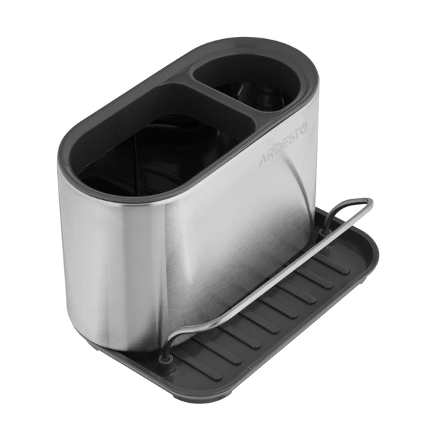 Органайзер для столових приборів Ardesto Minimalism 18x12.3x13см, сталь, сірий темний (ARHK4505GS) - picture 4